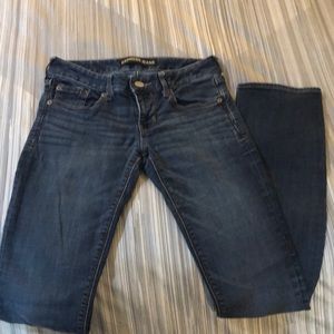 Express Stella Low Rise Barely Boot Dark Wash